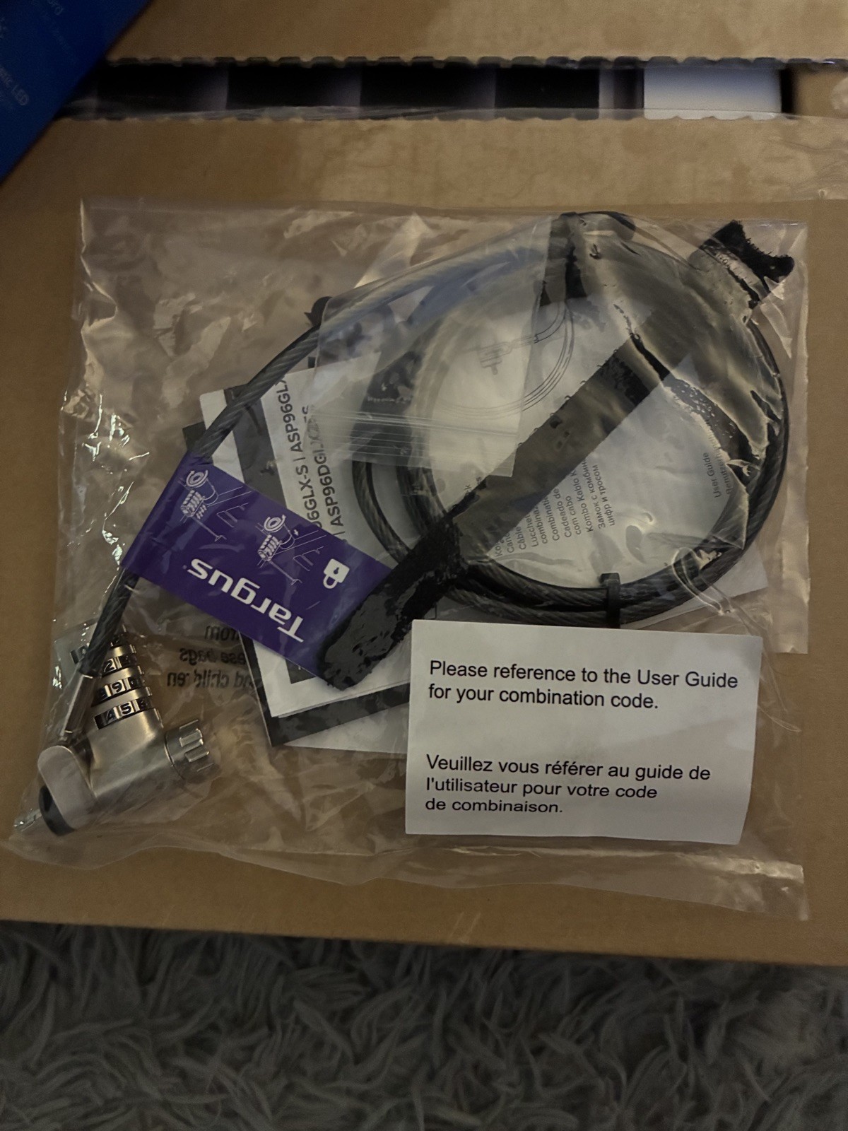 Targus Gen 2.0 Defcon Ultimate Serialized Combo Cable Lock ASP96GLX-S