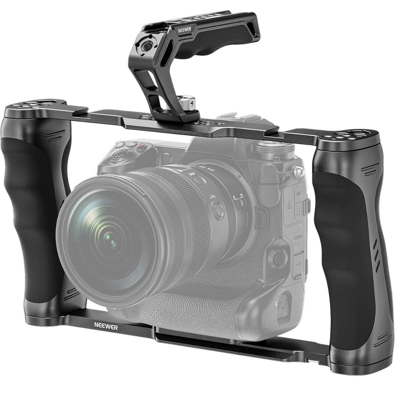 NEEWER Universal Camera Cage with ARRI Handle – Arca Base, CA016T Rig Kit