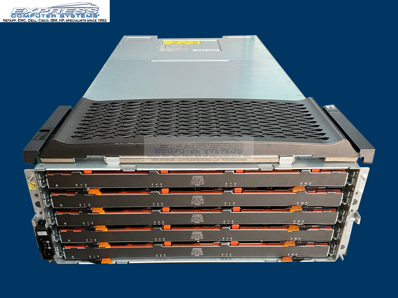 Netapp DS460C w/60x 4TB NL SAS 12G X375A DS460C-07-4.0-60B-QS 240TB IOM12