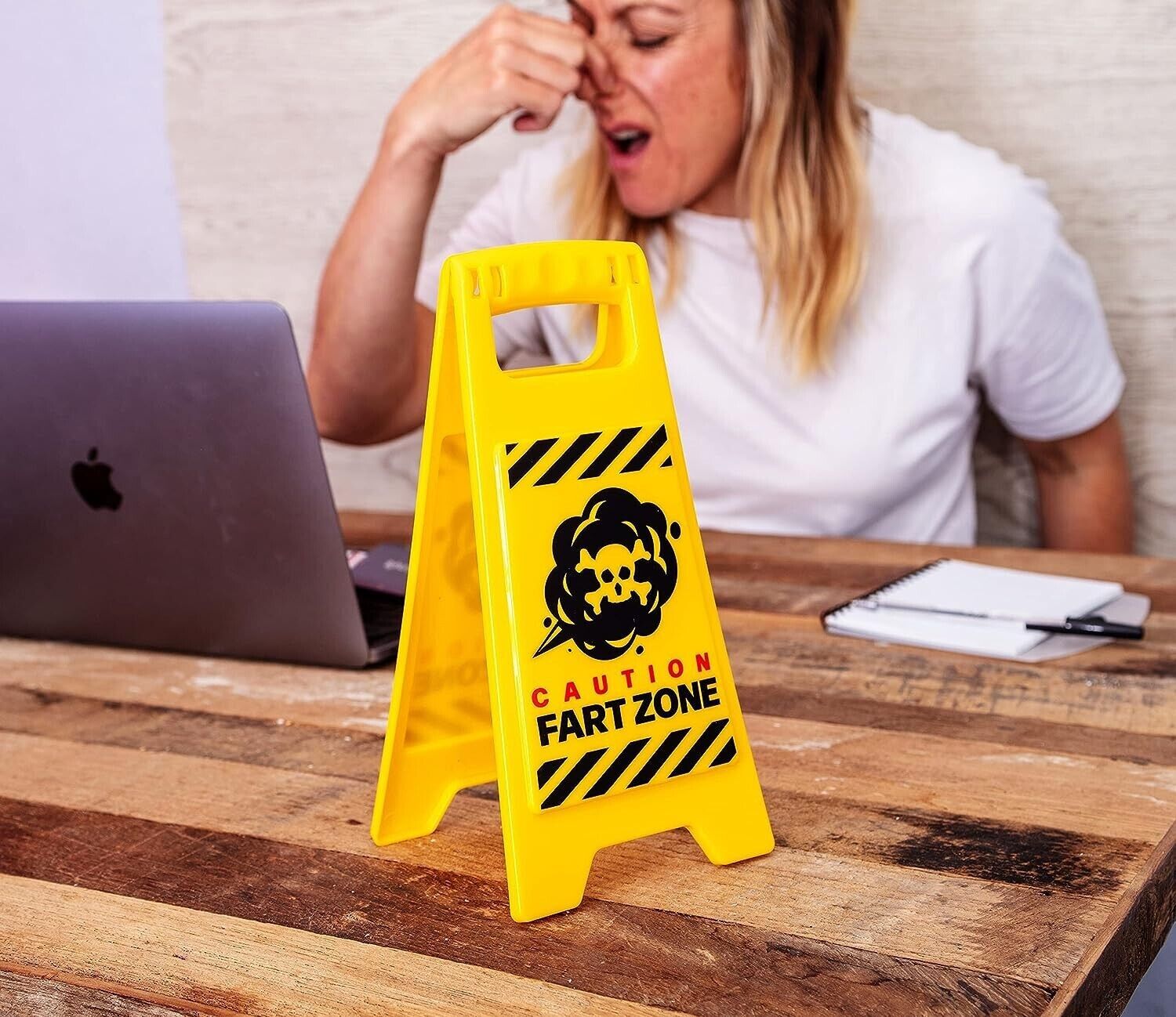 Fart Zone Desk Warning Sign Hilarious Office Gift Accessory - Caution Sign GaG