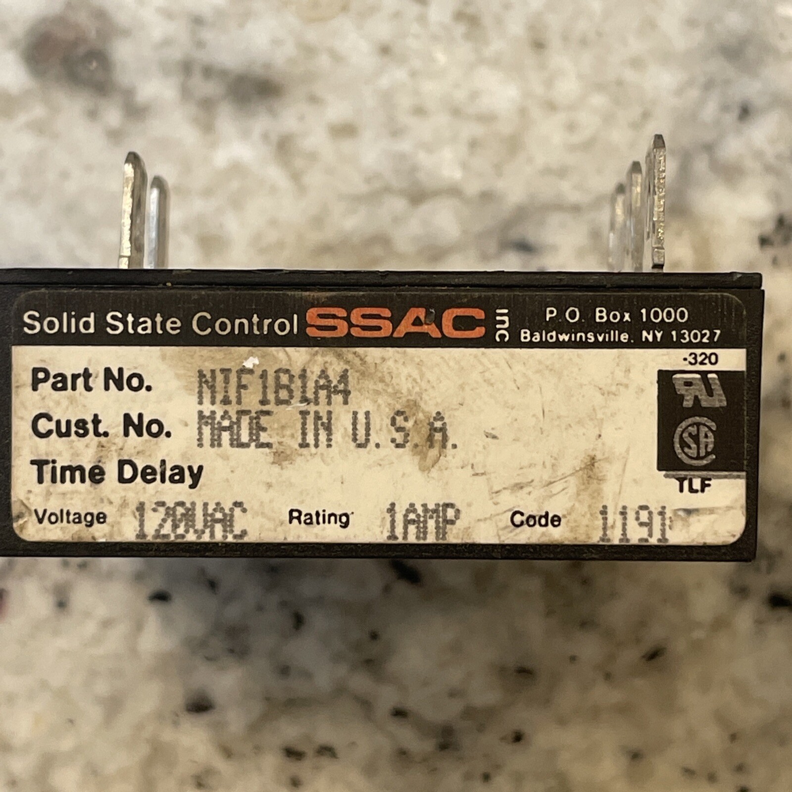 SSAC NIF1B1A4 SOLID STATE LATCHING RELAY