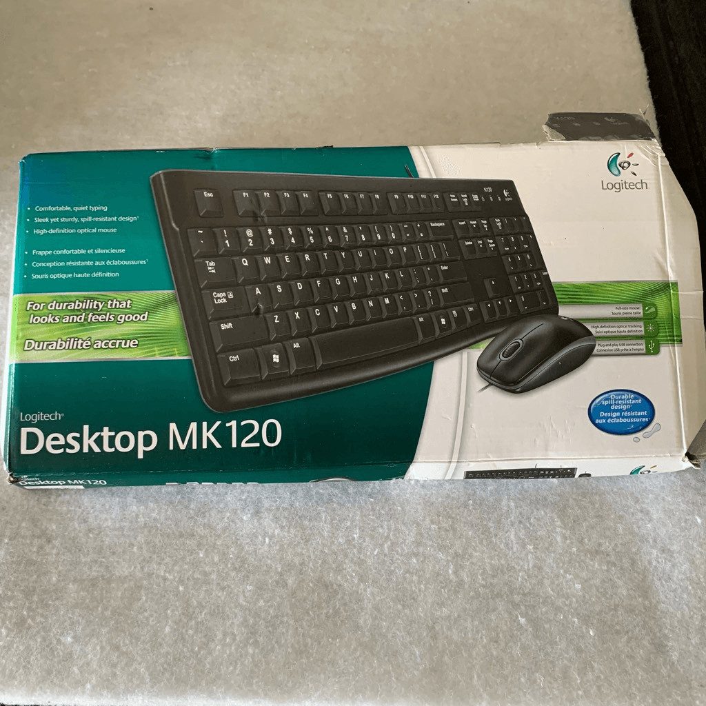 Logitech Desktop MK120 Keyboard & Mouse New-Open Box