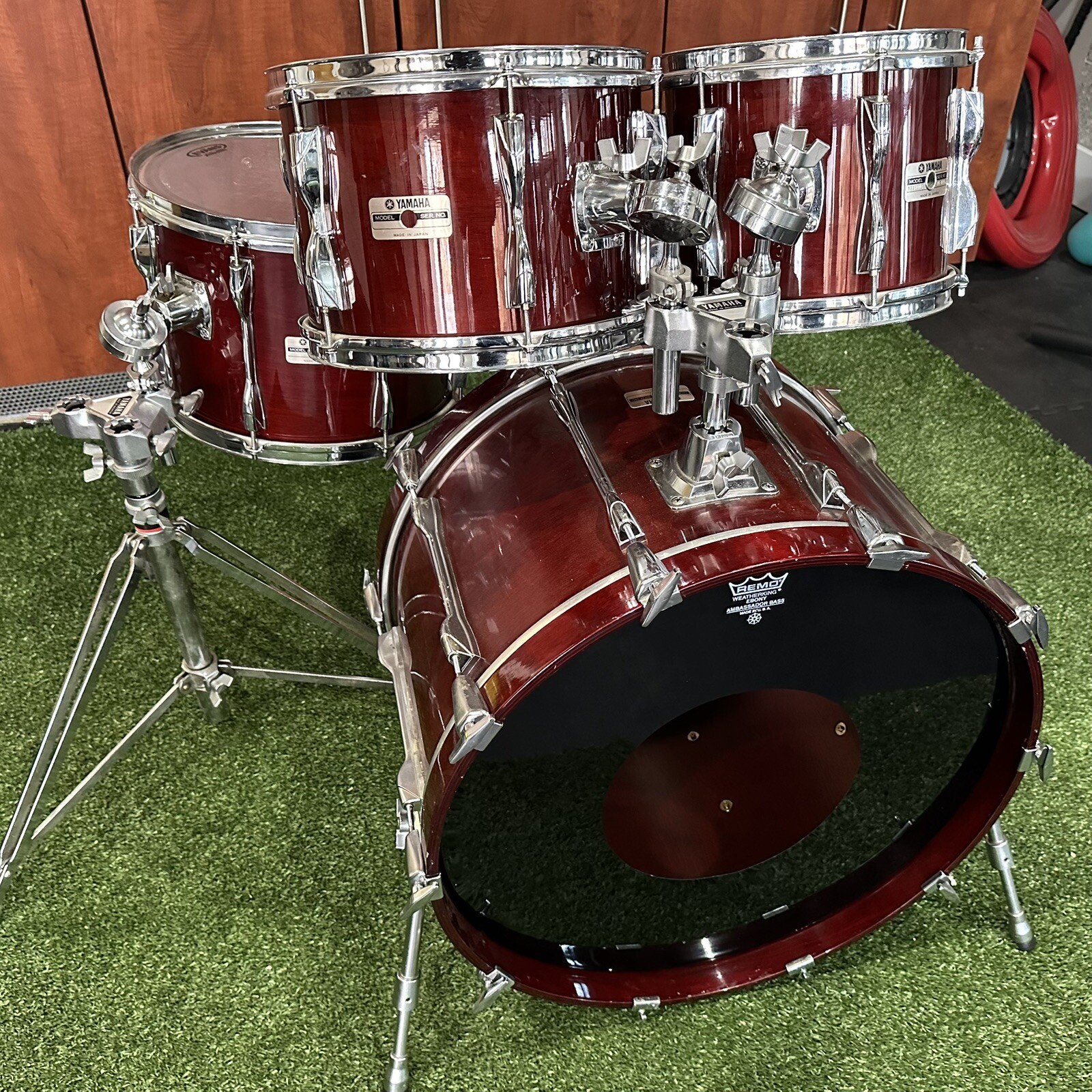 Yamaha Vintage Recording Custom Drum Set Cherry Wood 22”-10”-12”-14”
