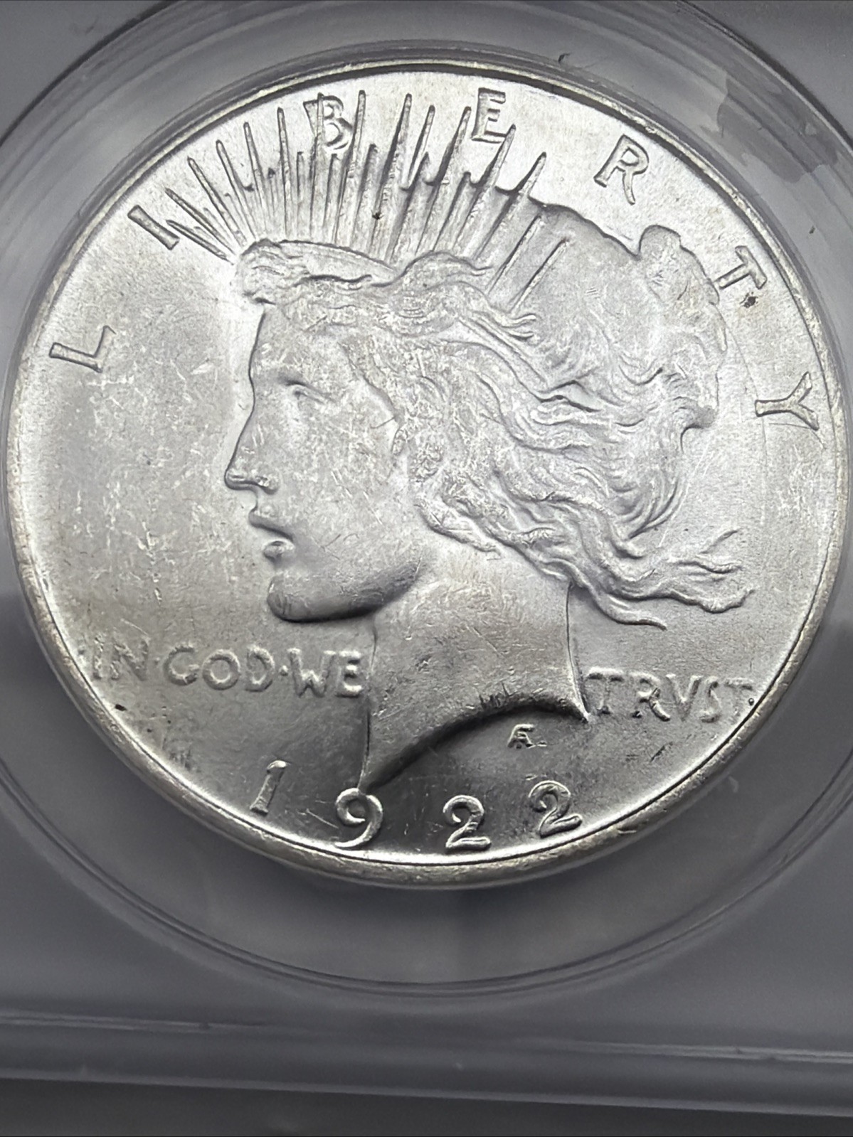 1922 D PEACE DOLLAR ANACS MS63 -VAM 2 90% Silver