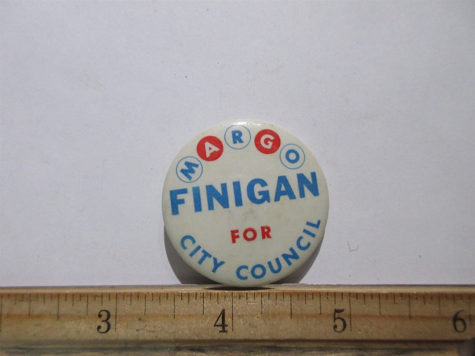 MARGO FINIGAN for City Council political button pin 1.5"
