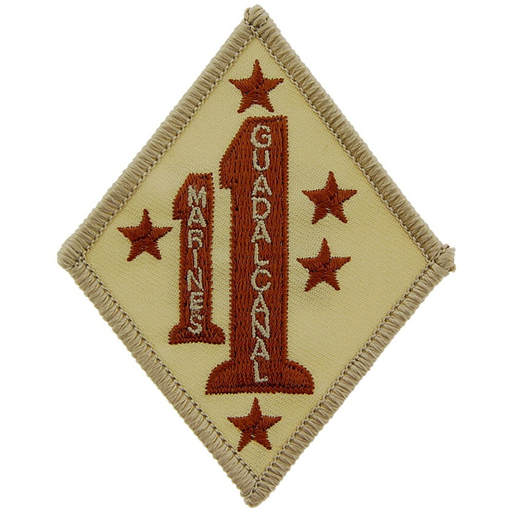 MARINE CORPS 1ST MAR RGT (DESERT) Embroidered Shoulder Patch (3-1/2") (0937)