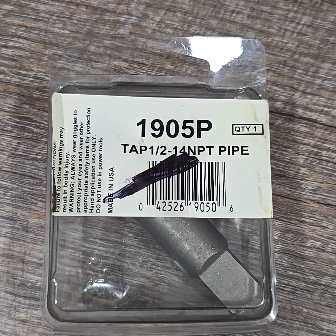 1/2" -14 NPT Taper Pipe Tap  USA Irwin Hanson 1905p Carbon Steel Rethread