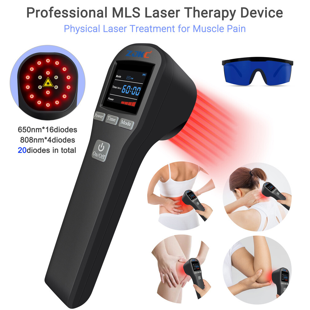 880mW Cold Laser Treatment Low Level Laser Therapy for Pain 650nmx16+808nmx4
