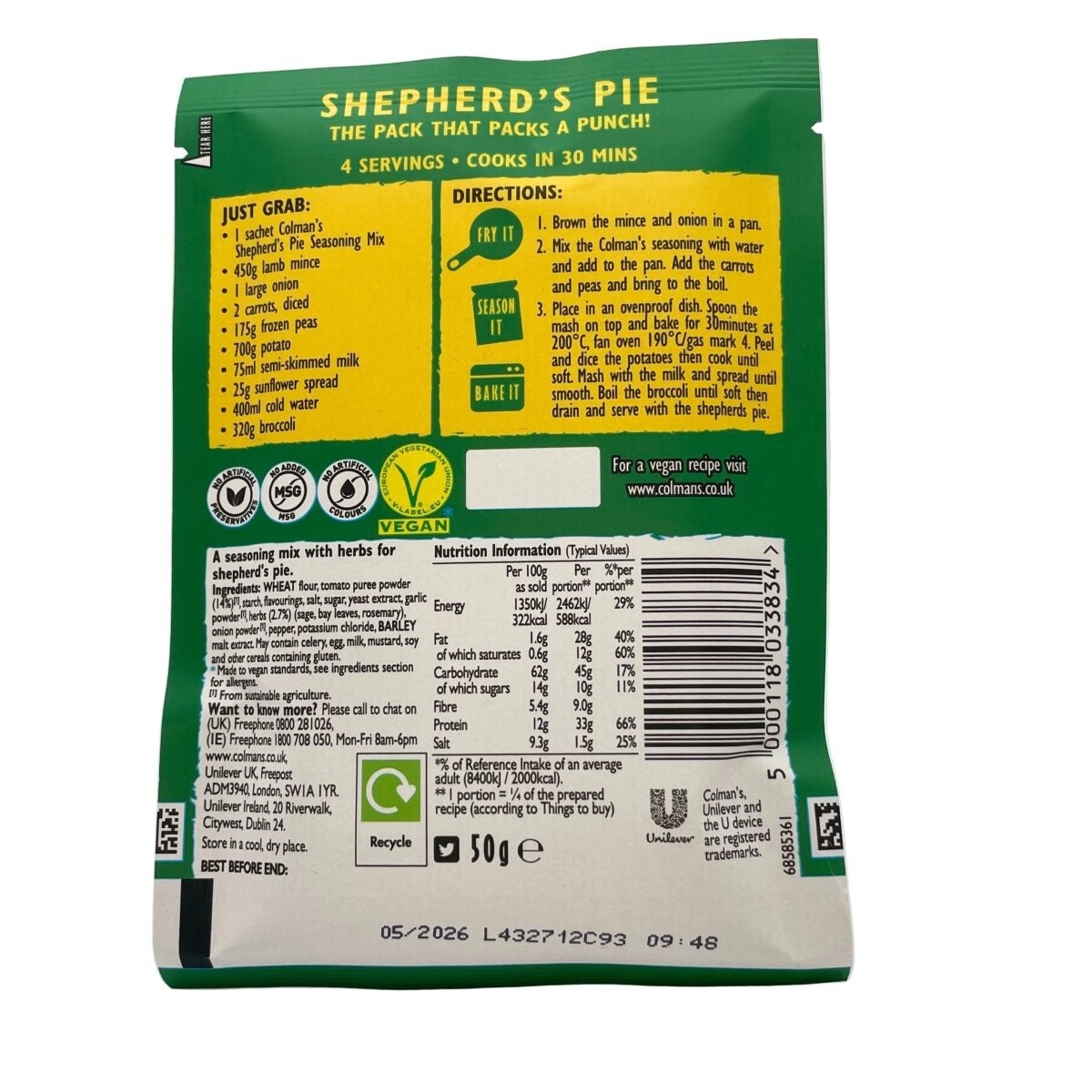 Colman's Shepherd's Pie Mix- 50g