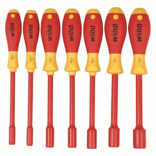 Wiha 32294 7 Piece Insulated SoftFinish Nut Driver Set