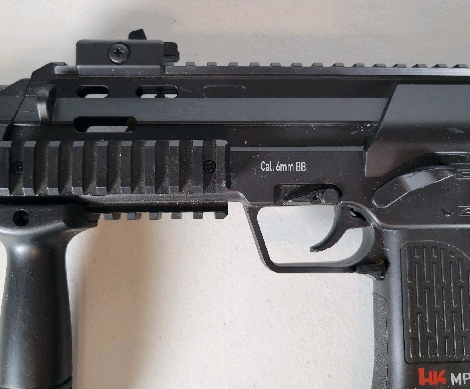H&K MP7 SMG Airsoft Electric With Grip And Stock Heckler Koch Umarex Untested