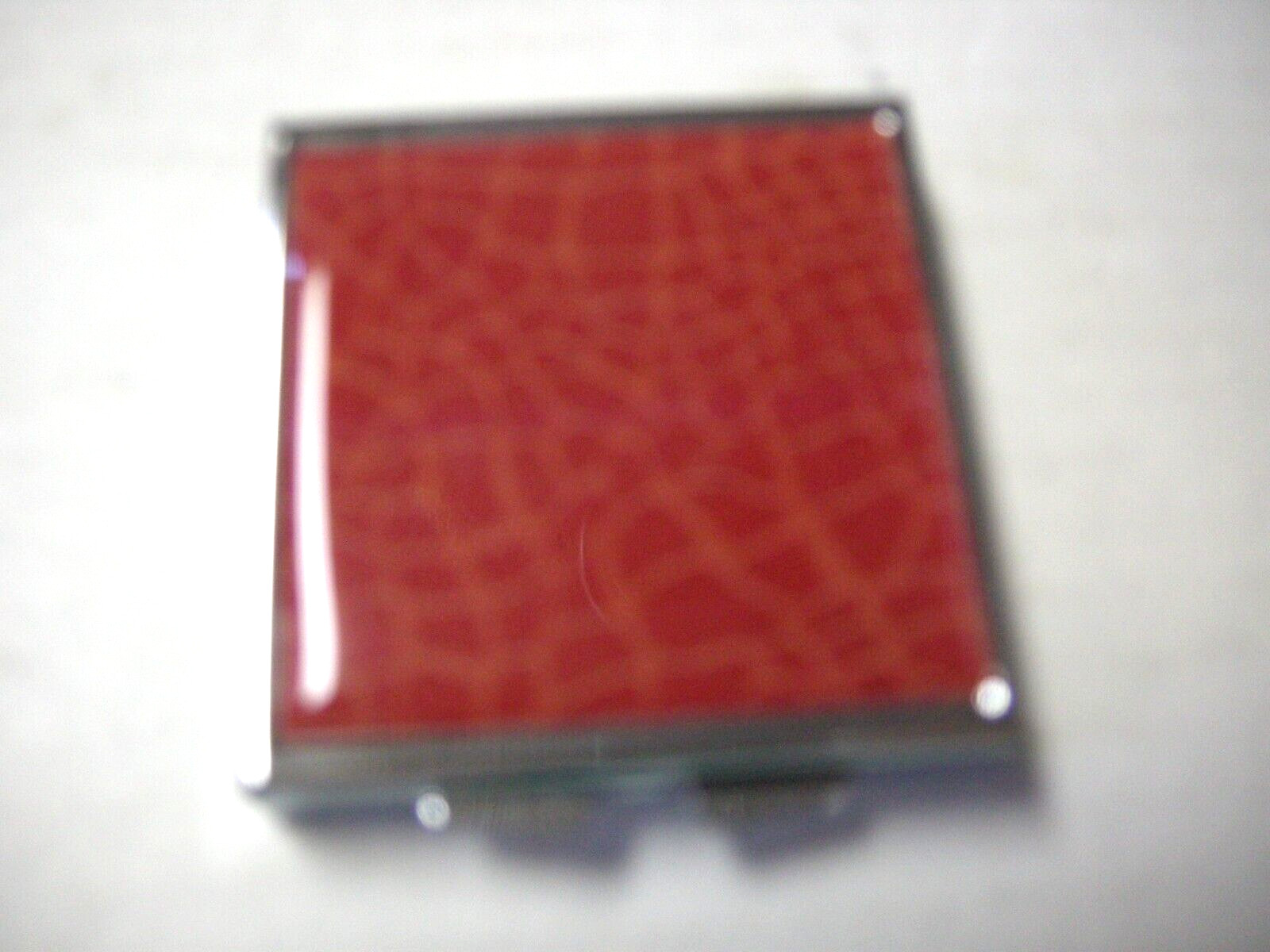 Pill Box By Denco, 2 Compartments W/Mirror, Red, Brand New