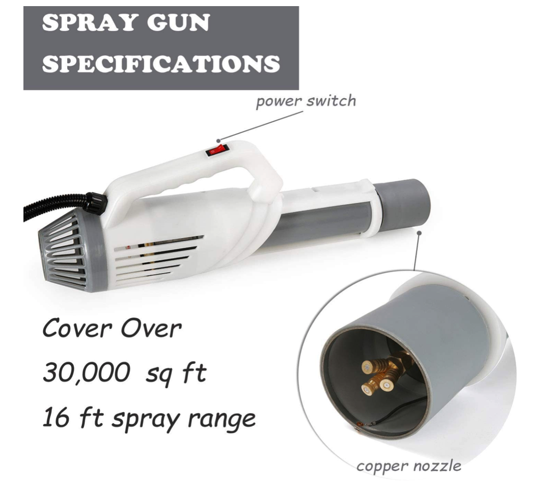 Electrostatic Knapsack Sprayer Cordless Backpack ULV Portable Disinfecting