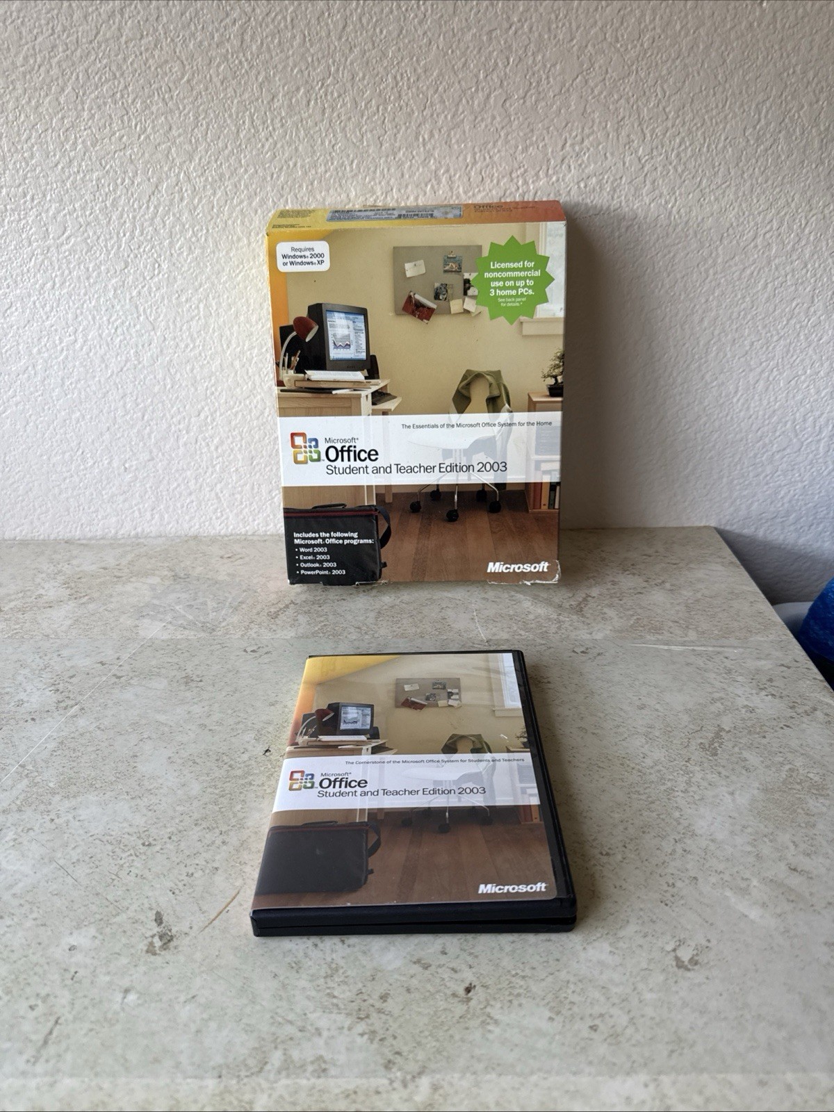 MICROSOFT OFFICE Student & Teacher Edition 2003 w/ Product Key PC MS Word Excel