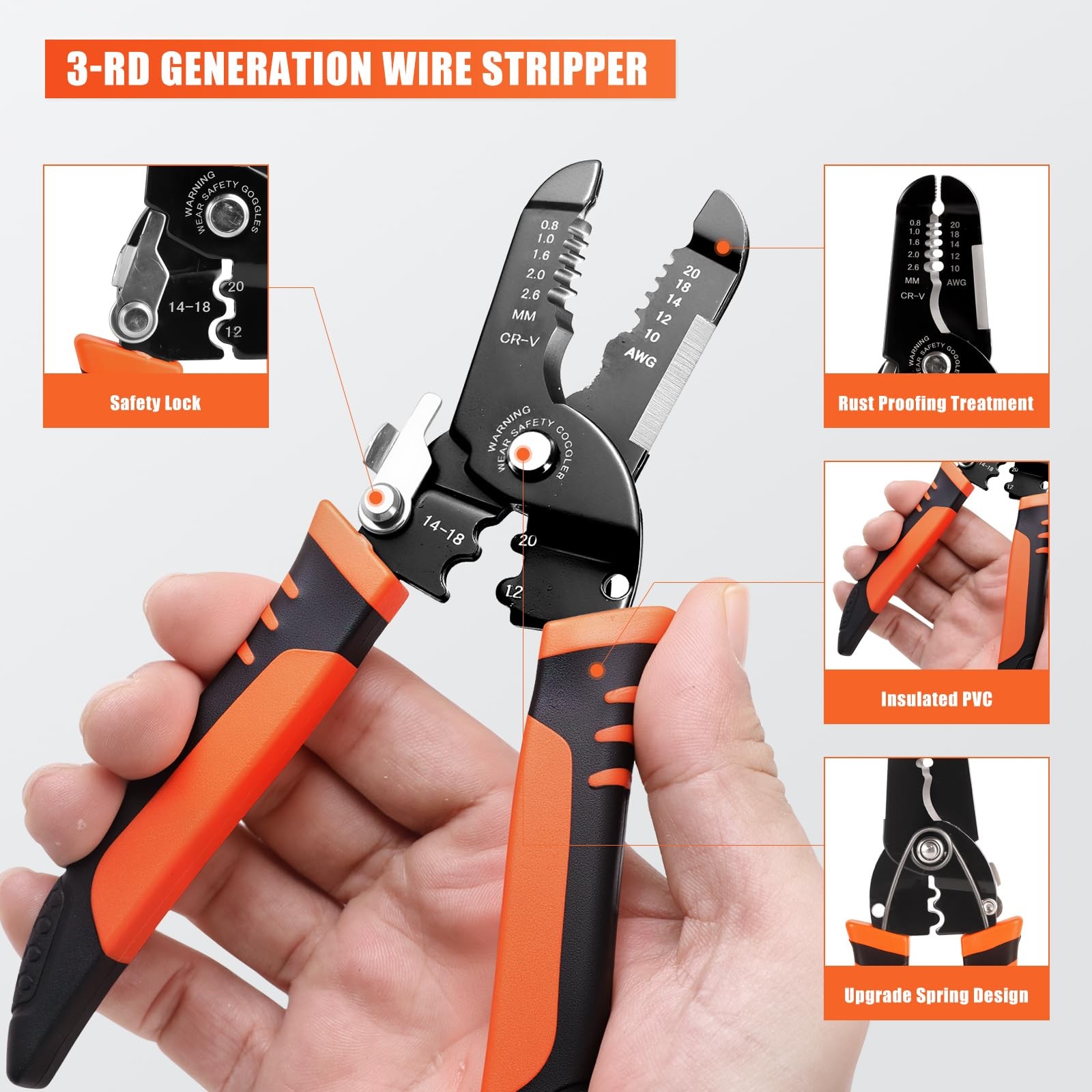 Wire Stripper Tool Crimper Cutter Pliers Electrical Cable Cutting Hand Tool