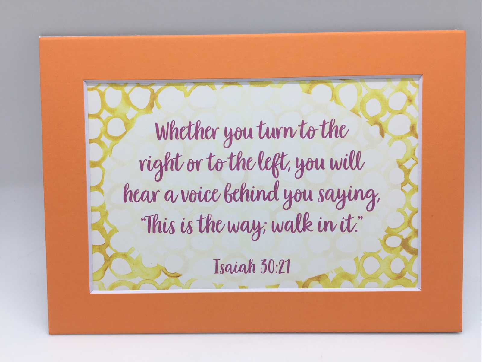 New Handmade 5x7 (Matted 4x6) Religious Scripture Inspirational Free Ship 433