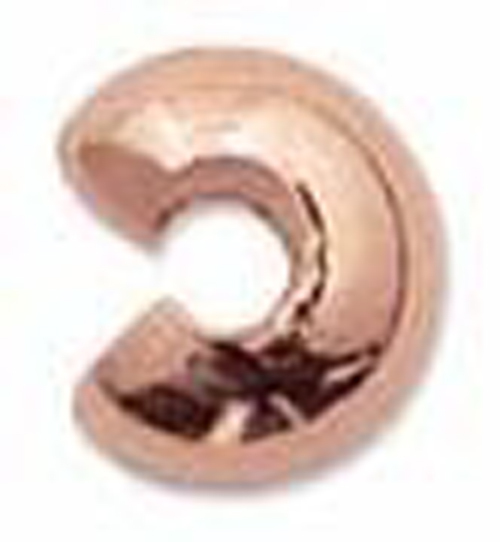100 Copper Plated Crimp Knot Bead Covers 4MM LIMITED