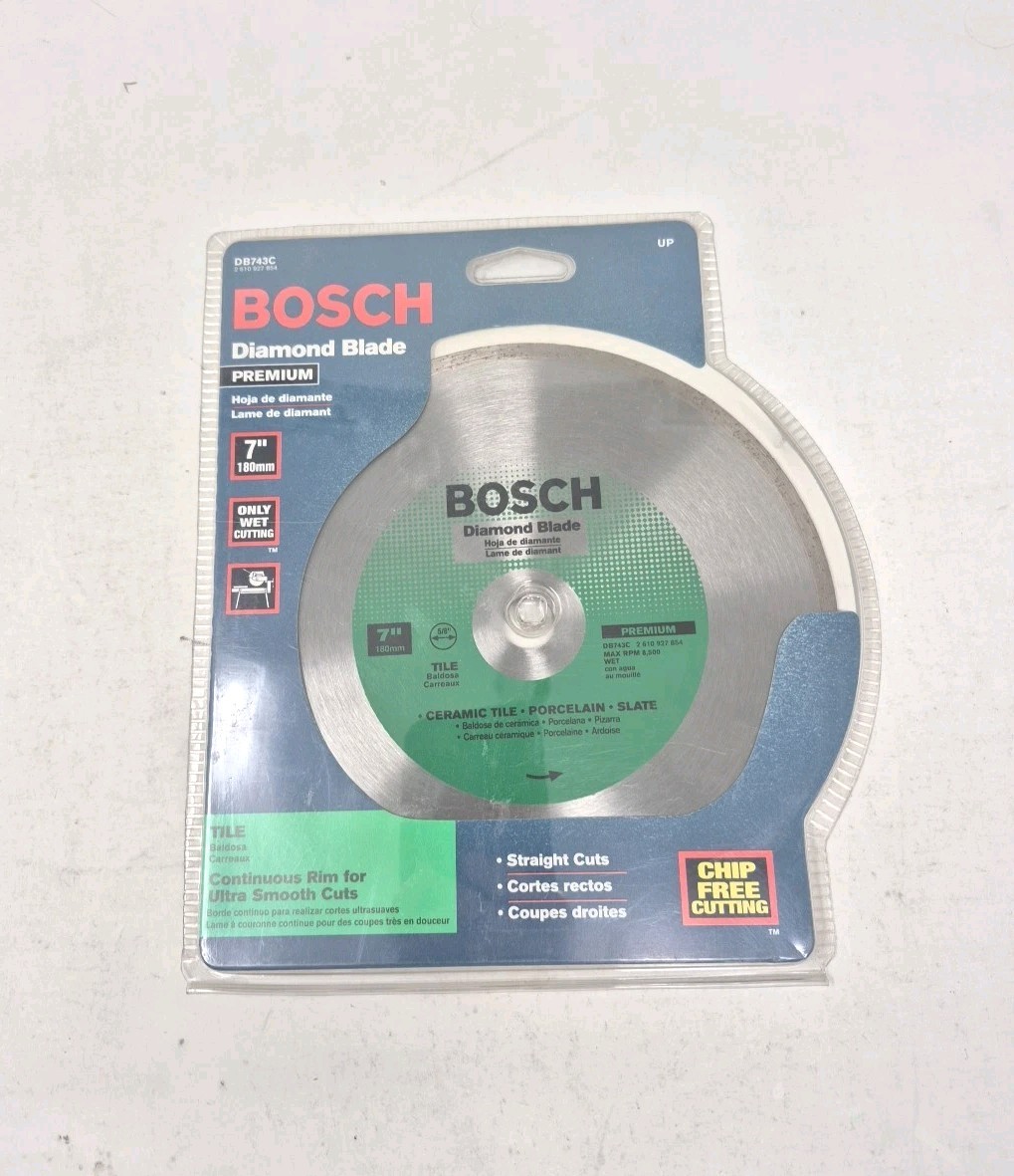 Bosch - DB743C Diamond Blade - Premium - Tile - 7 in. - Wet Cutting Only - New