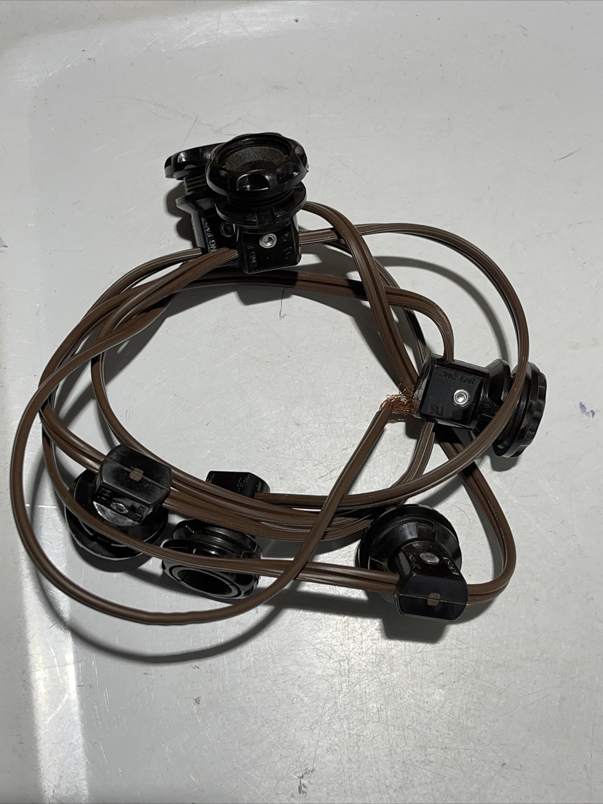 6 LIGHT ~E12 CANDELABRA HARNESS STRING SET  WITH BAKELITE RINGS