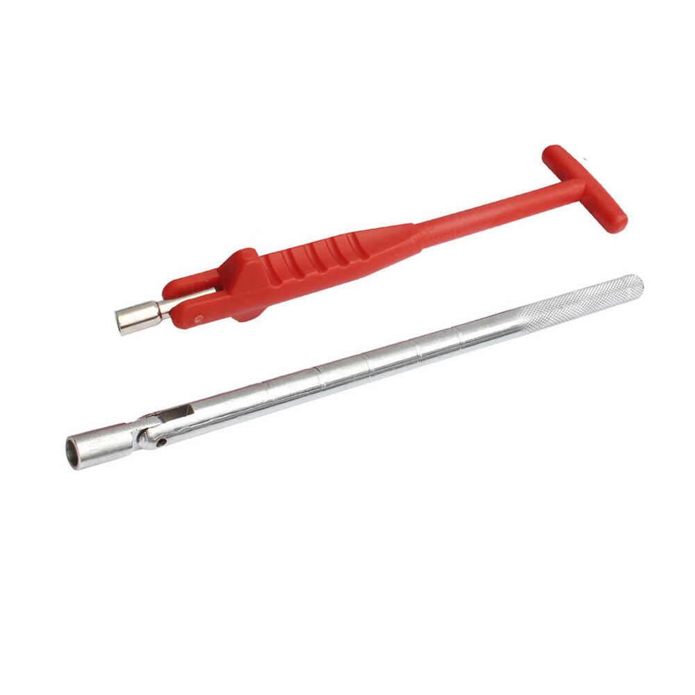 Red Tire Valve Puller For Leverage Against Wheel Rim Application Plastic&Metal