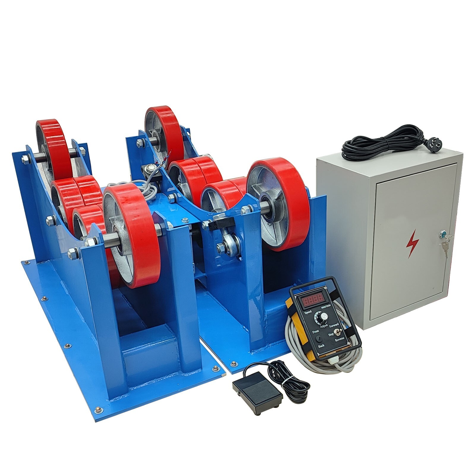 220V 3T Welding Turning Rolls Tank Metalwork Positioner Line Control TPU Wheel
