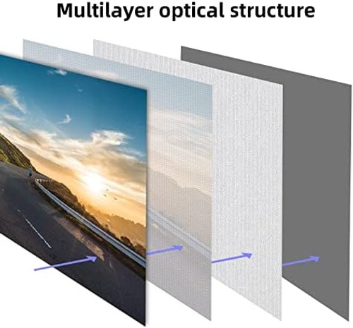 Projector Screen,HUANYINGBJB 4K 16:9 HD Rear Front Projectors Screen Foldable...