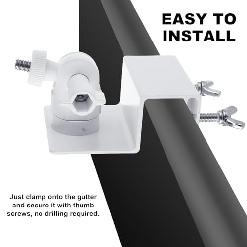 4 PCS Universal Solar Panel Gutter Mount Compatible with Ring Blink Arlo White