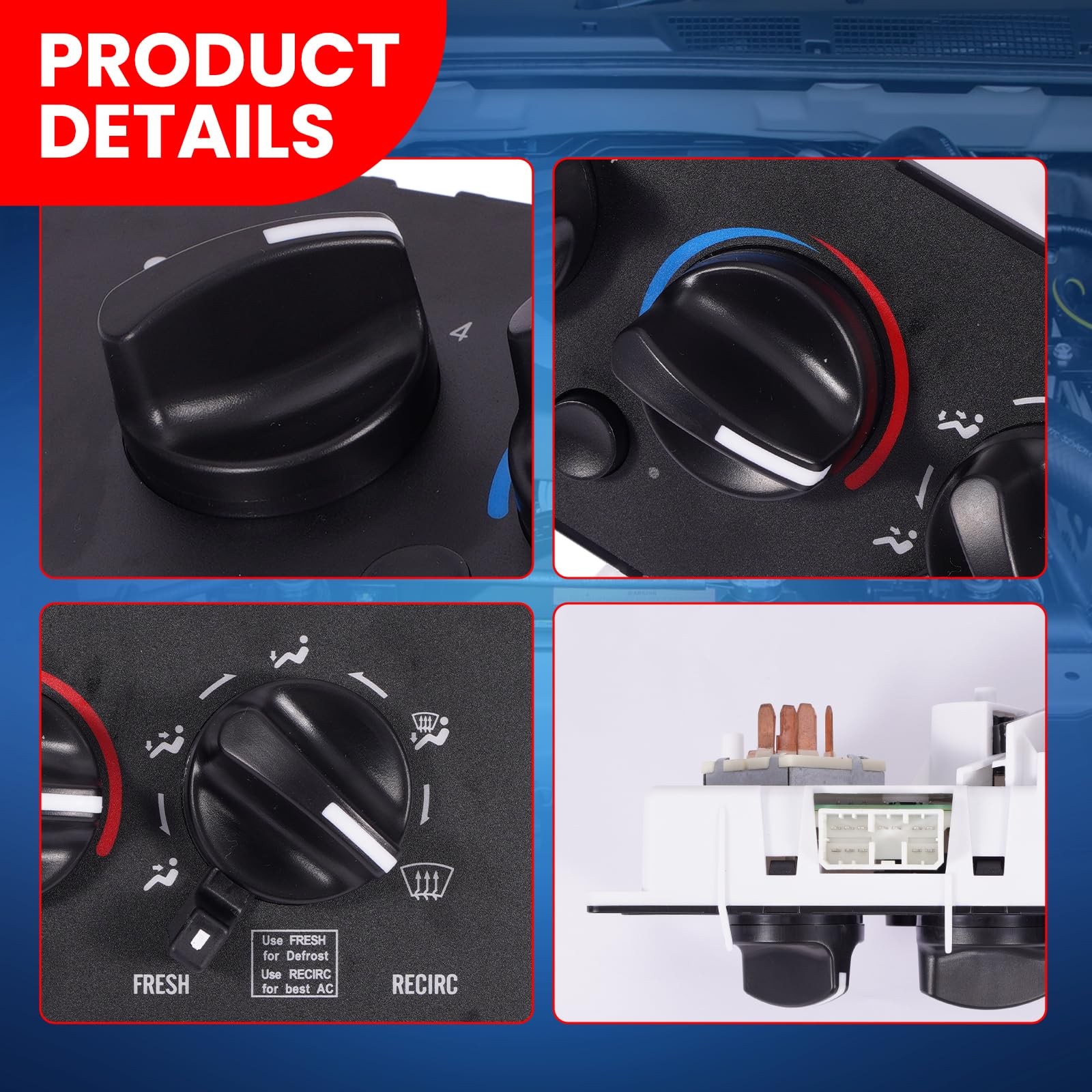 AC Control Panel 11-1225 Compatible with 2001-2005 for Mack CV500/ CV700