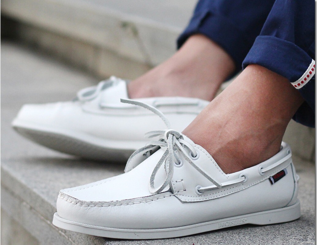 Genuine Leather Mens Comfortable Casual Boat Shoes Fashion Loafers Driving Shoes
