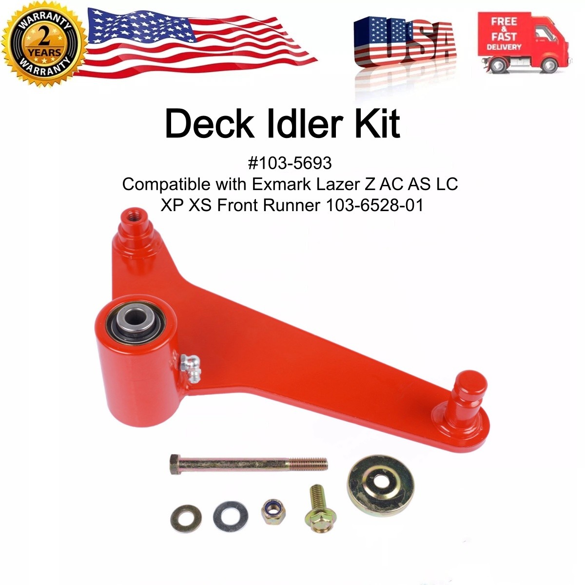 Deck Idler Kit Part# 103-5693 for Mower Front Runner, Lazer Z AC, AS, LC NEW