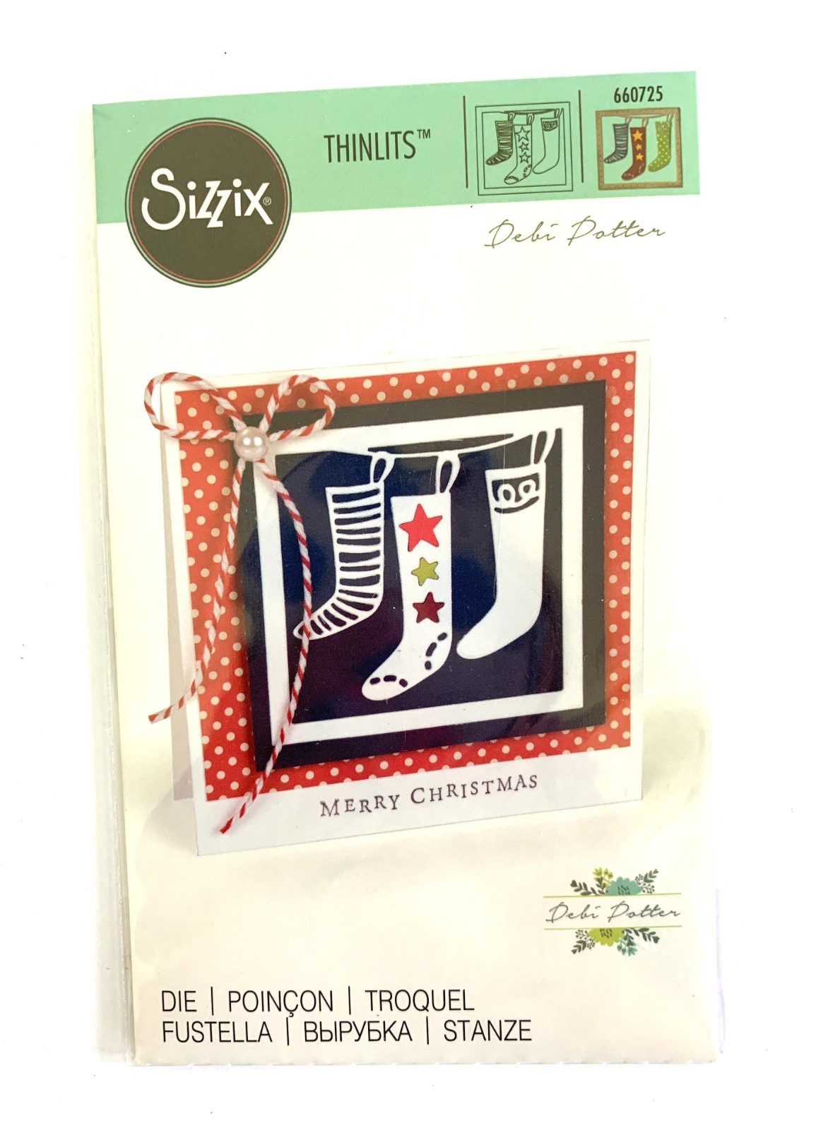 Sizzix Thinlits Die 660725 CHRISTMAS STOCKINGS by Deb Potter