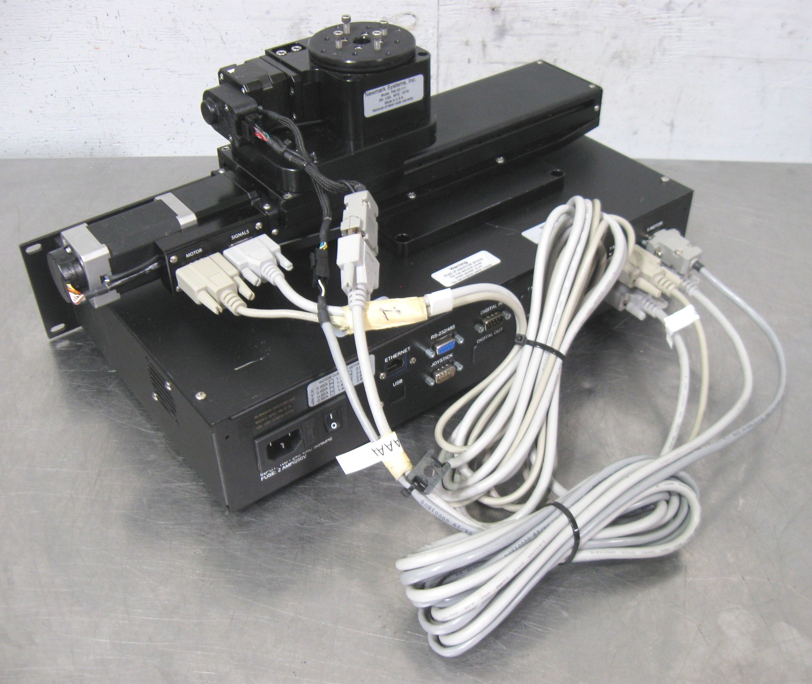 C203177 Newmark 2-Axis Motorized Linear Positioning Stage, NSC-G2-E-A Controller