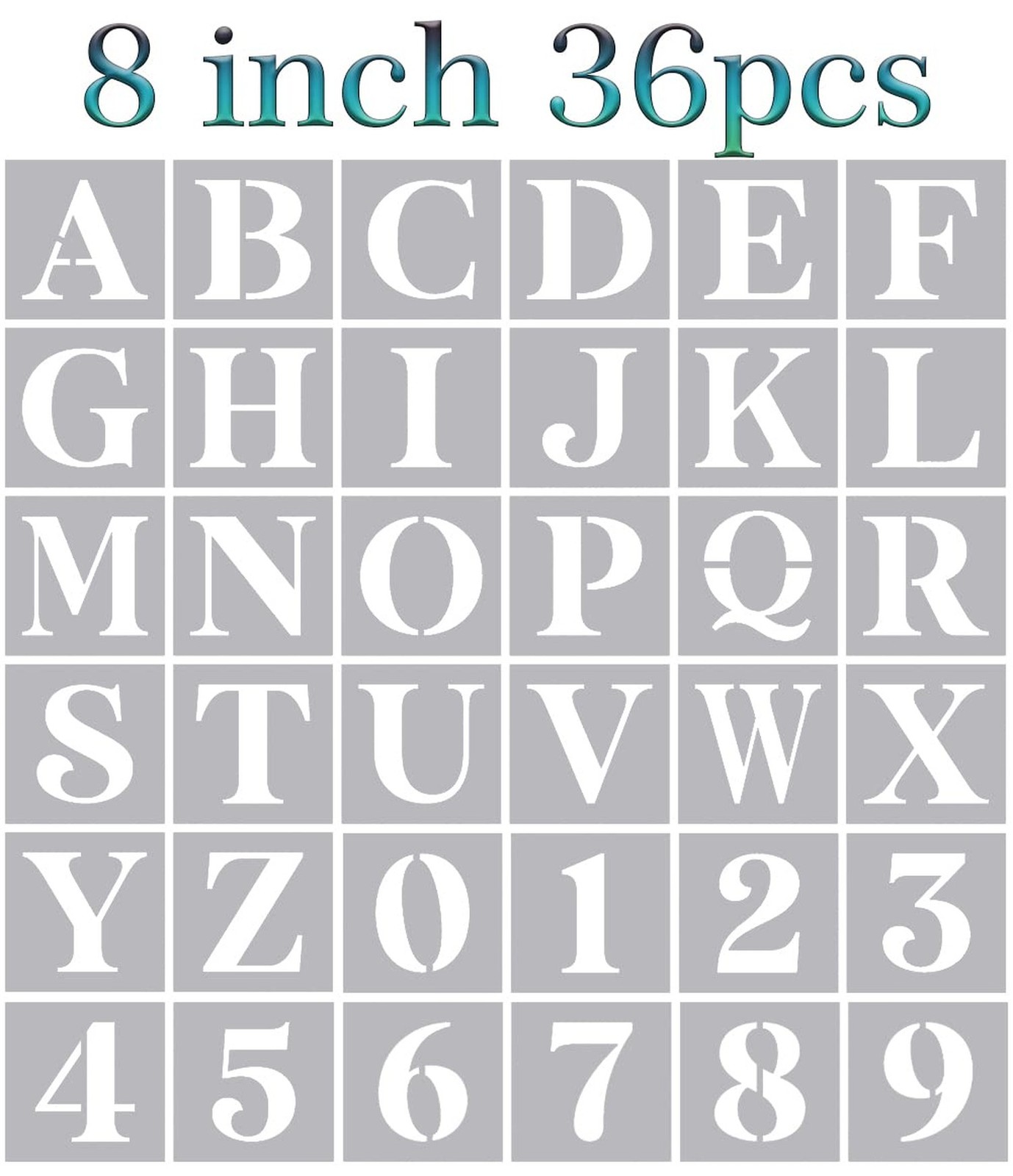 8 Inch Large Letter Stencils - Alphabet Stencils for Painting on Wood, DIY Cr...