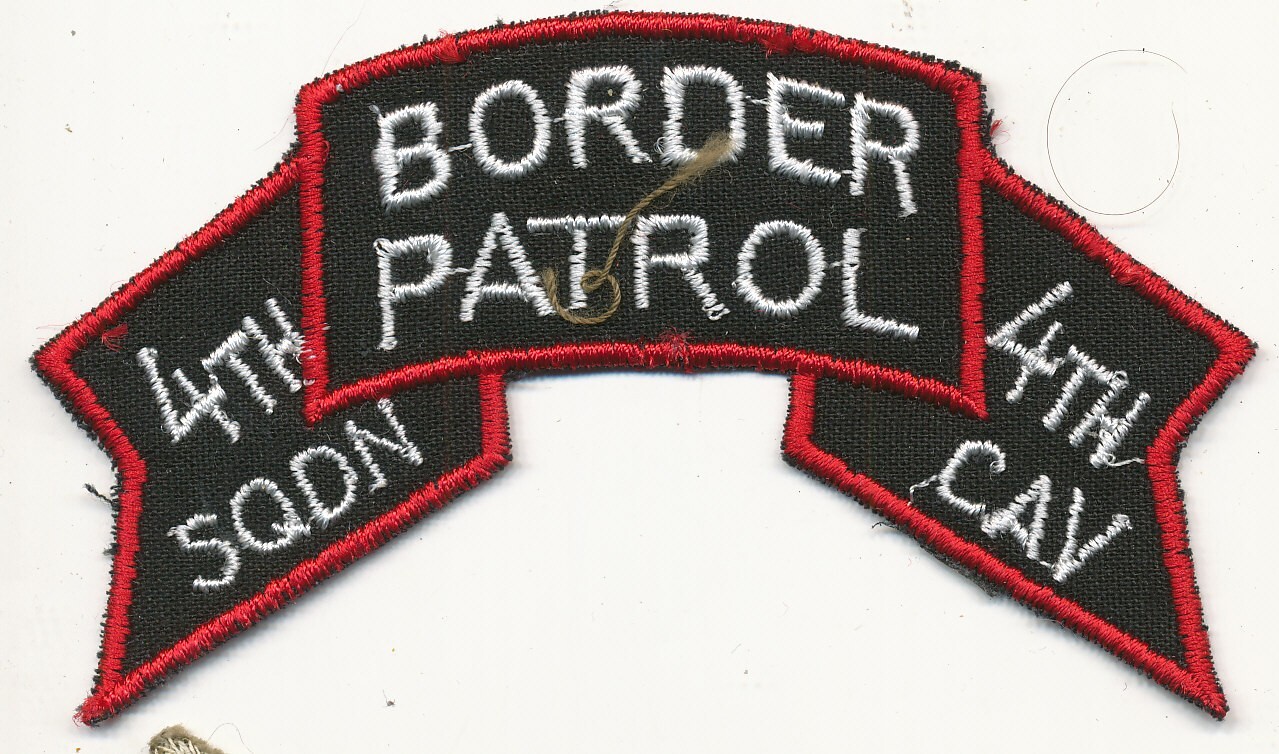 4th Cavalry 4th Squadron Patrol scroll patch Cold War 1980s German made
