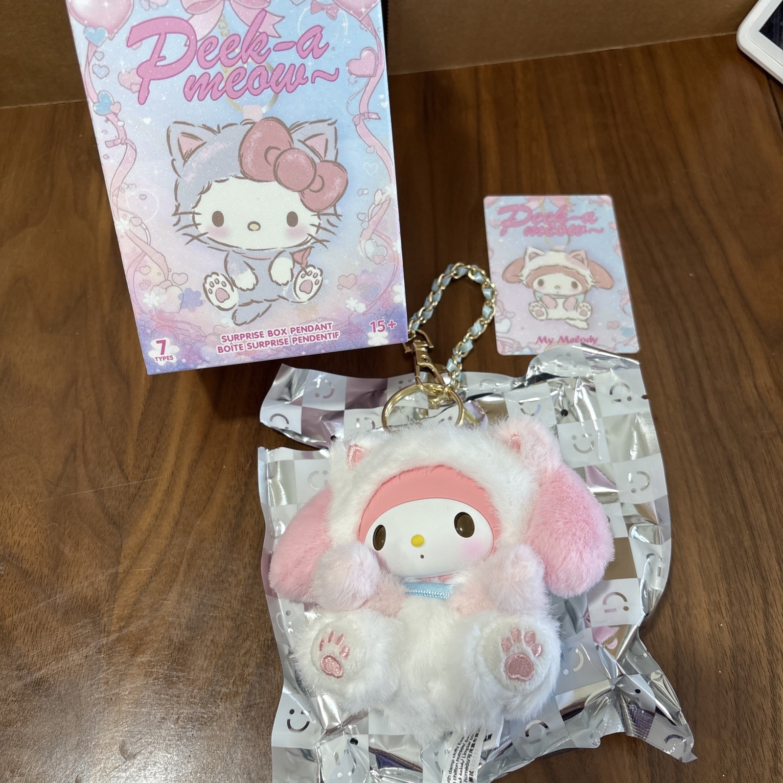 New Miniso Peek A Meow Blind Box Plush Pendant - My Melody
