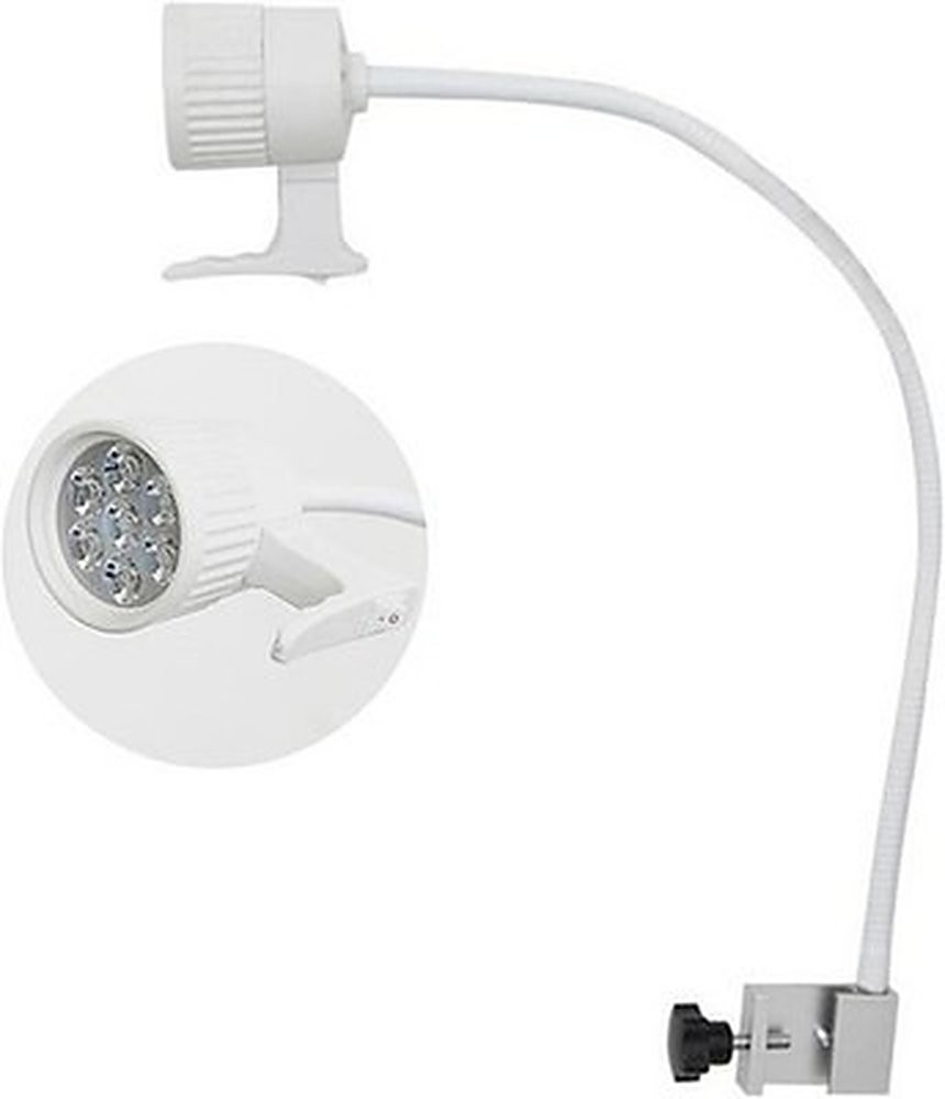 7W LED Surgical Shadowless Lamp Clamp Table Type Gooseneck Dental Exam #R028