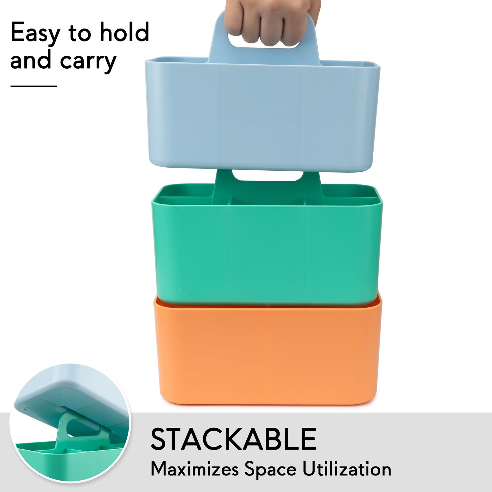 Tiawudi Multipurpose Caddy Organizer, Plastic with Rectangle, Gray