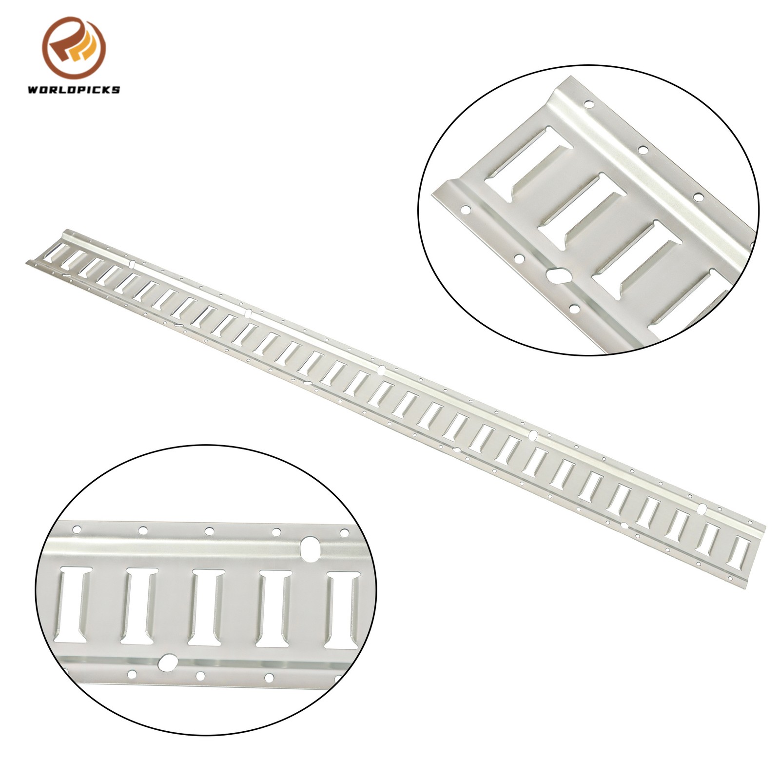 4 Piece 5' Galvanized E Track Rail Set Silver Finish Fit For Trailers Trucks