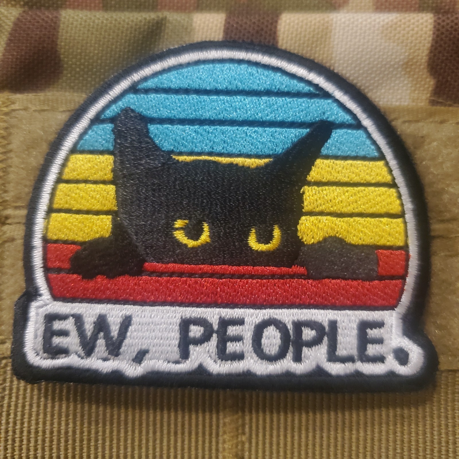 EW PEOPLE Sarcastic Tactical Morale Patch HOOK BACKING