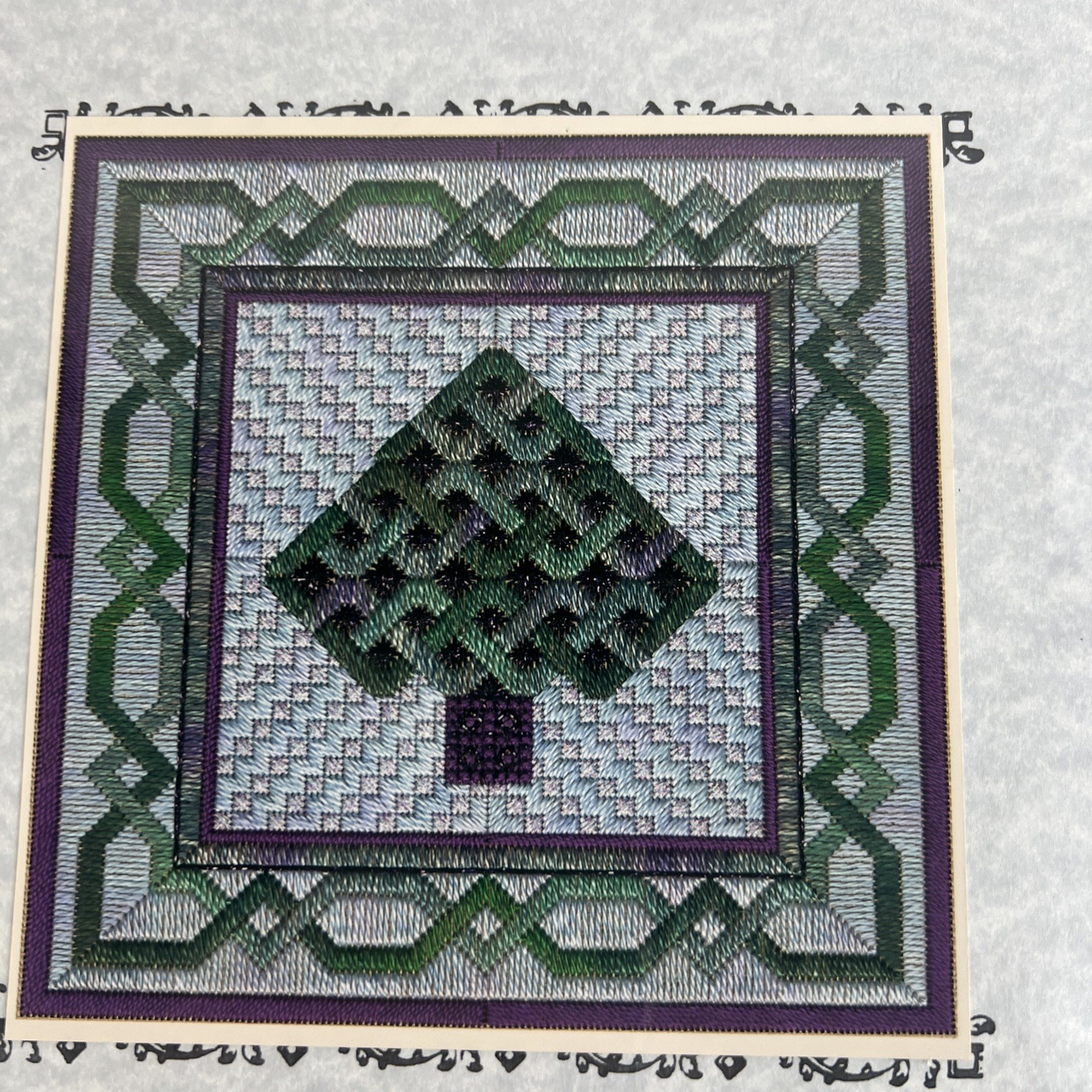 Seasonal Quilt Series by Nancy’s Needle Celtic tree cross stitch SMCN25