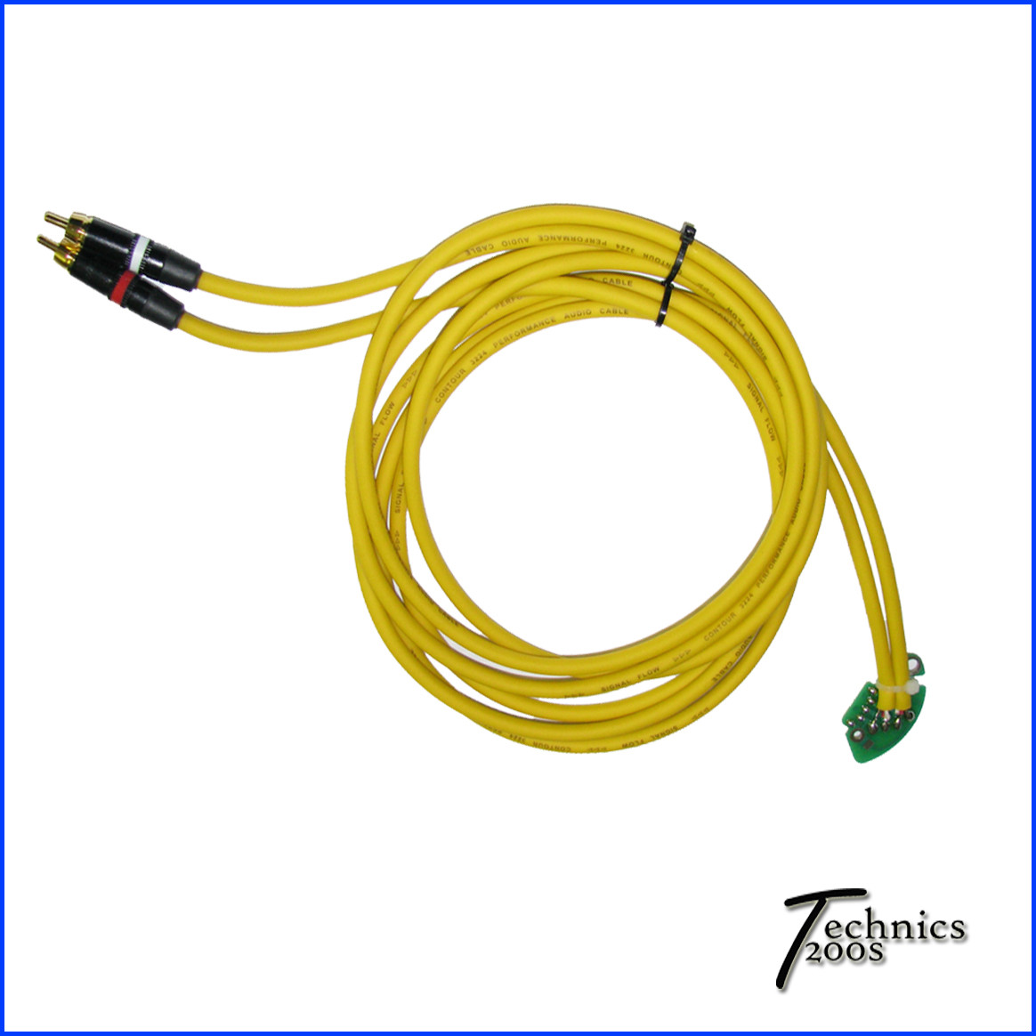 5 FT YELLOW TECHNICS 1200 1210 6FT RCA RCAS - NEUTRIK REAN GOLD - INTERNAL GND