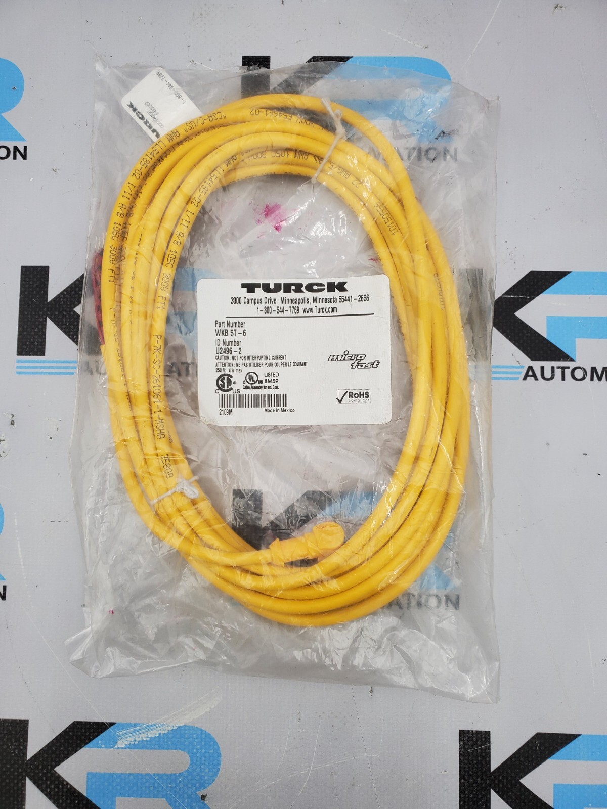NEW Turck WKB 5T-6 Micro Fast Cordset