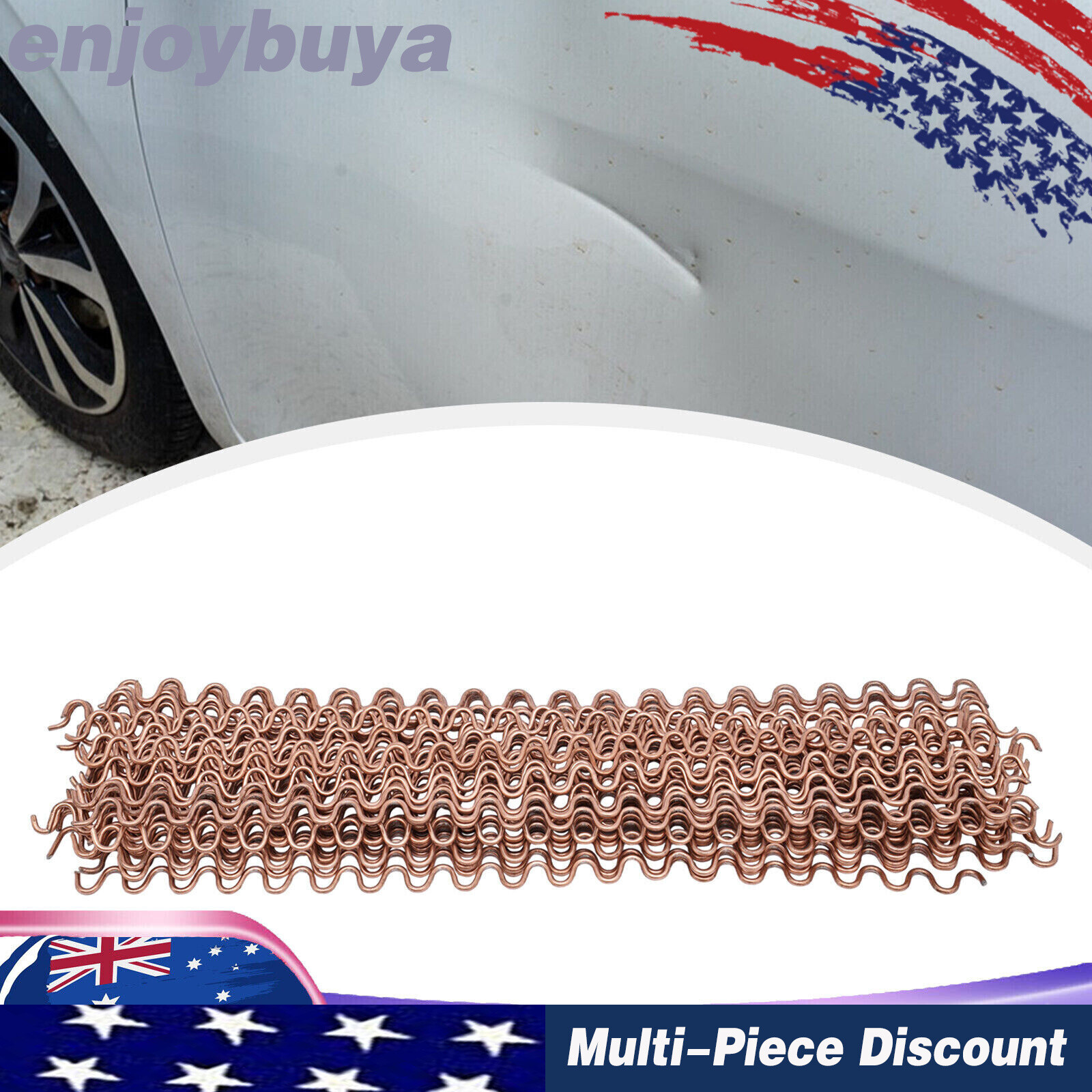 Wiggle Wire Wave Dent Repair Fix Spot Welding Thick Body Work Puller 33cm,50 Pcs