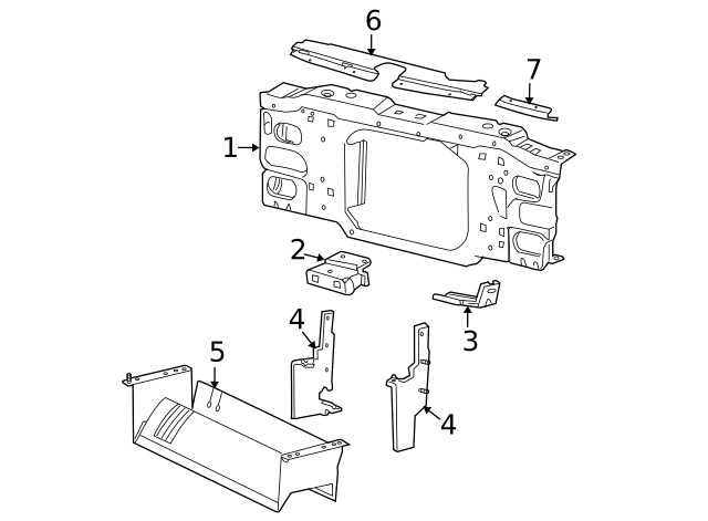 Genuine Ford Radiator Support Panel AL5Z-16138-A