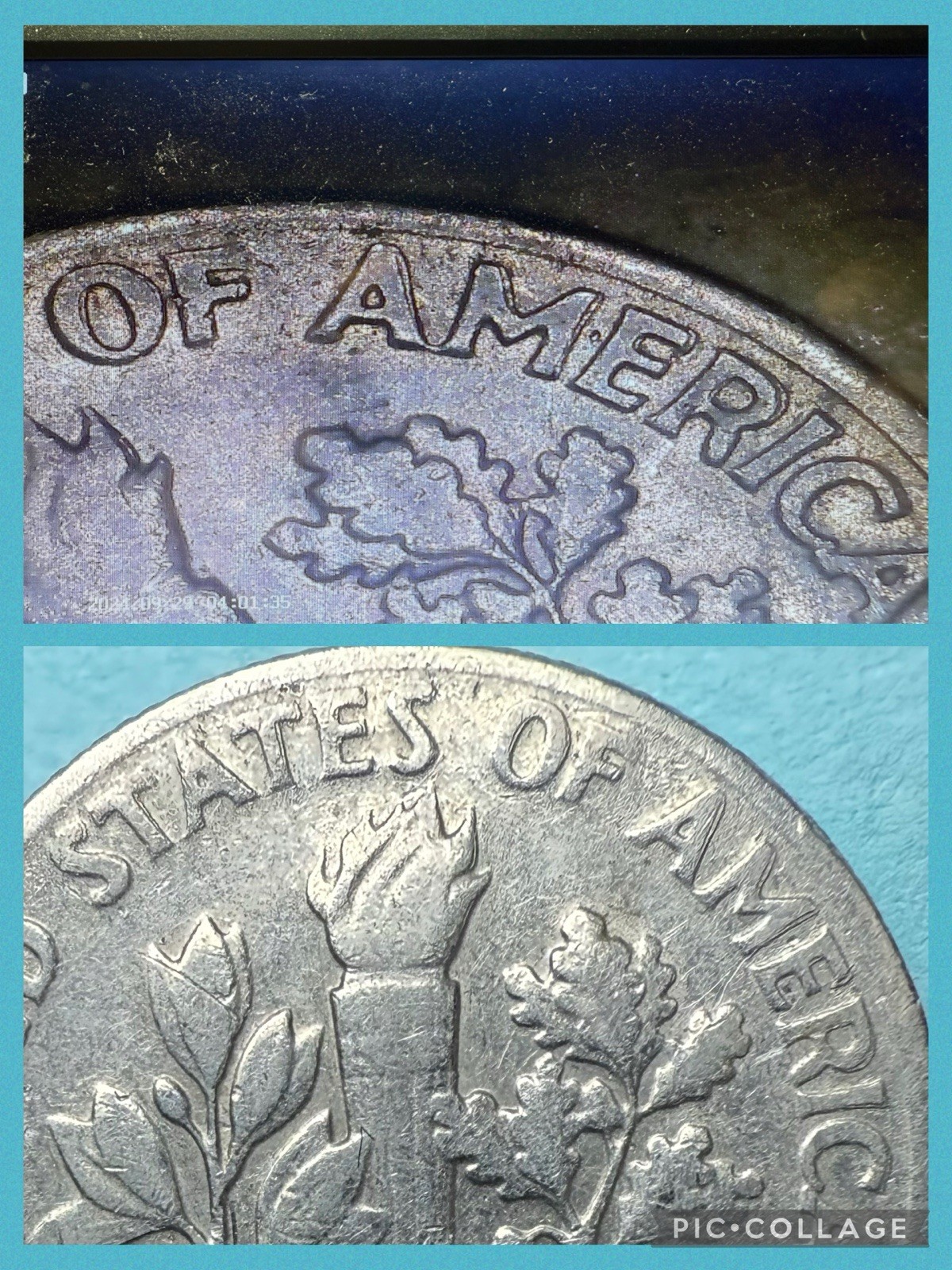 1972 D Rosevelt Dime DDR Doubled Die Reverse Error Doubling On States Of America