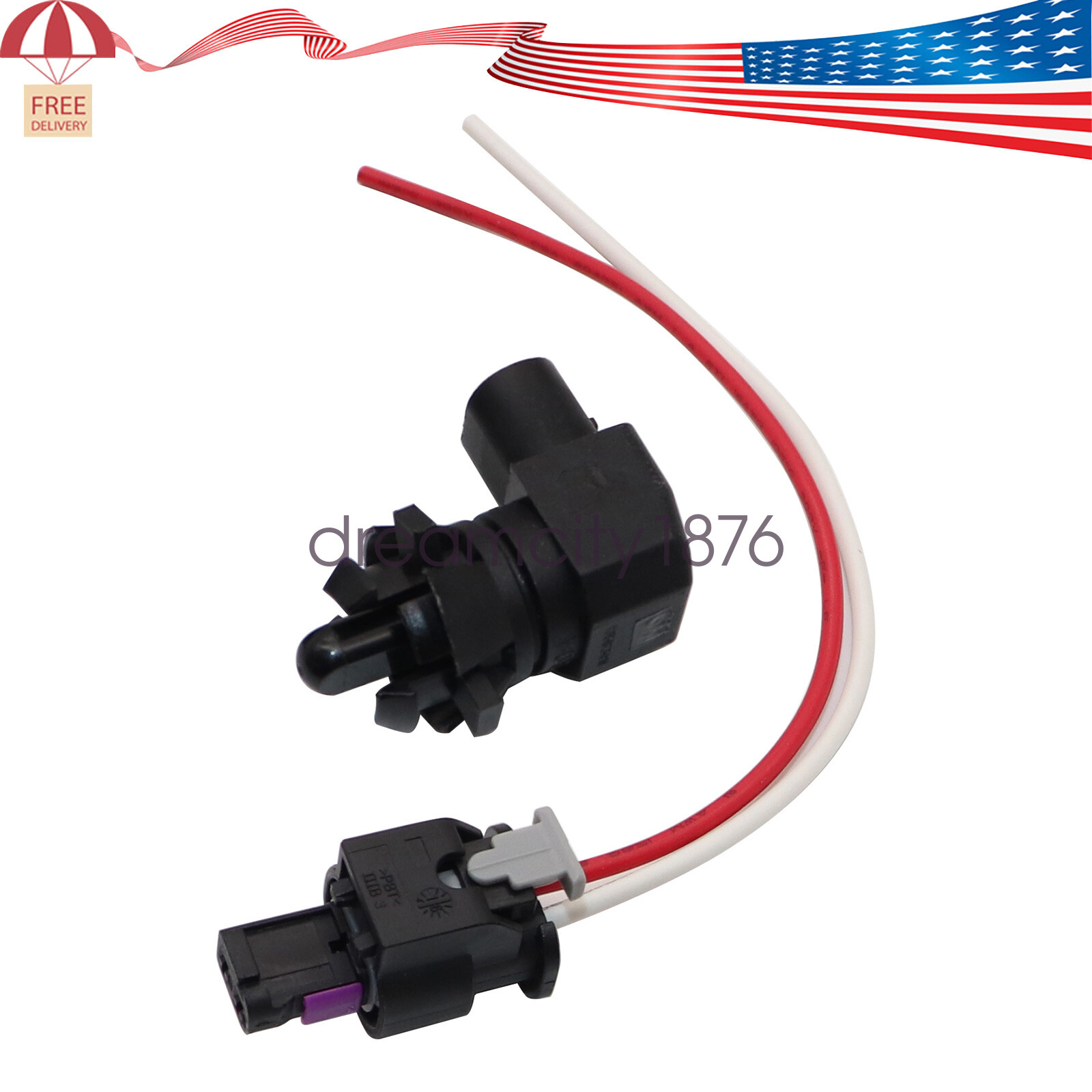 Ambient Air Temperature Sensor Plug Pigtail Fit for 14-21 CADILLAC CHEVY BUICK