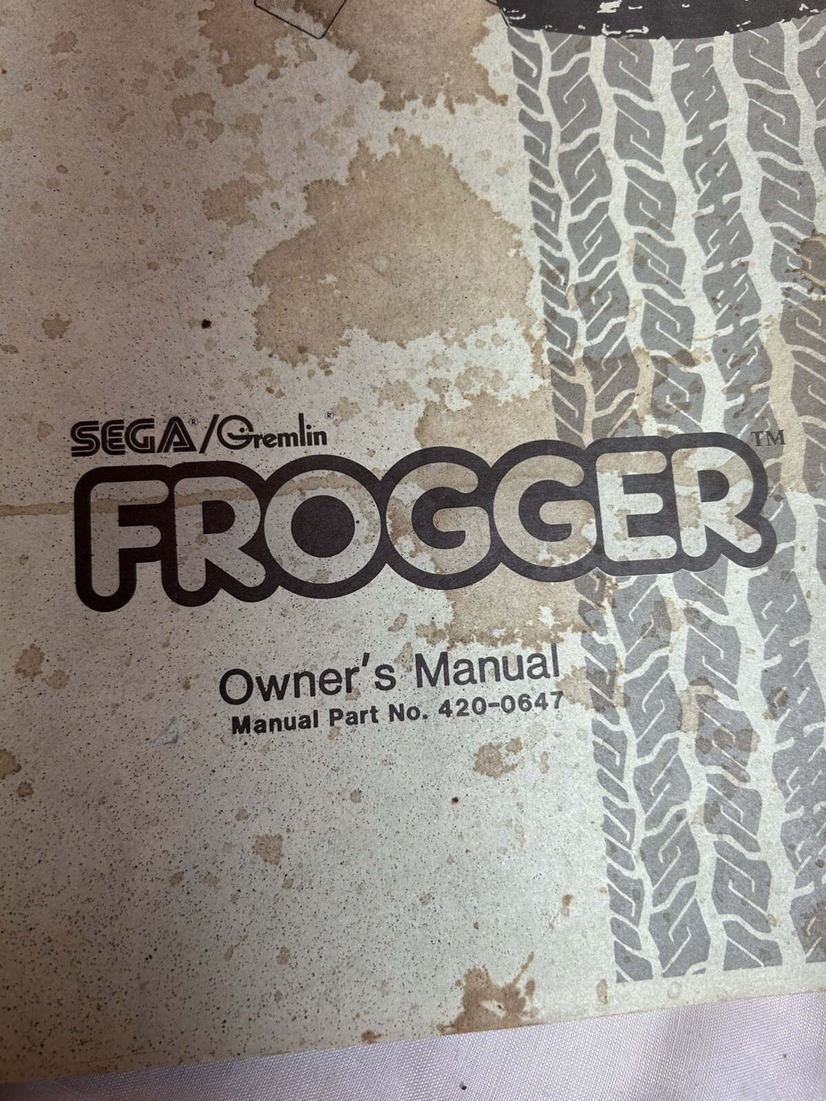 Sega Frogger Arcade Manual Original 1981