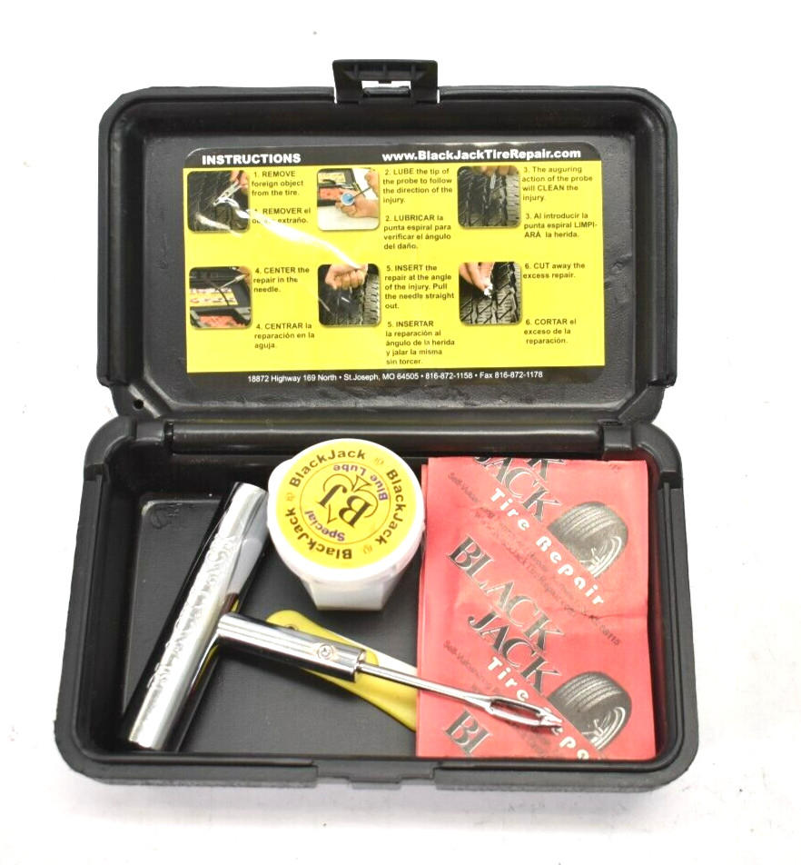 BlackJack Tire Plug/Repair Starter Kit Pack For Automotive KT-20SC Set