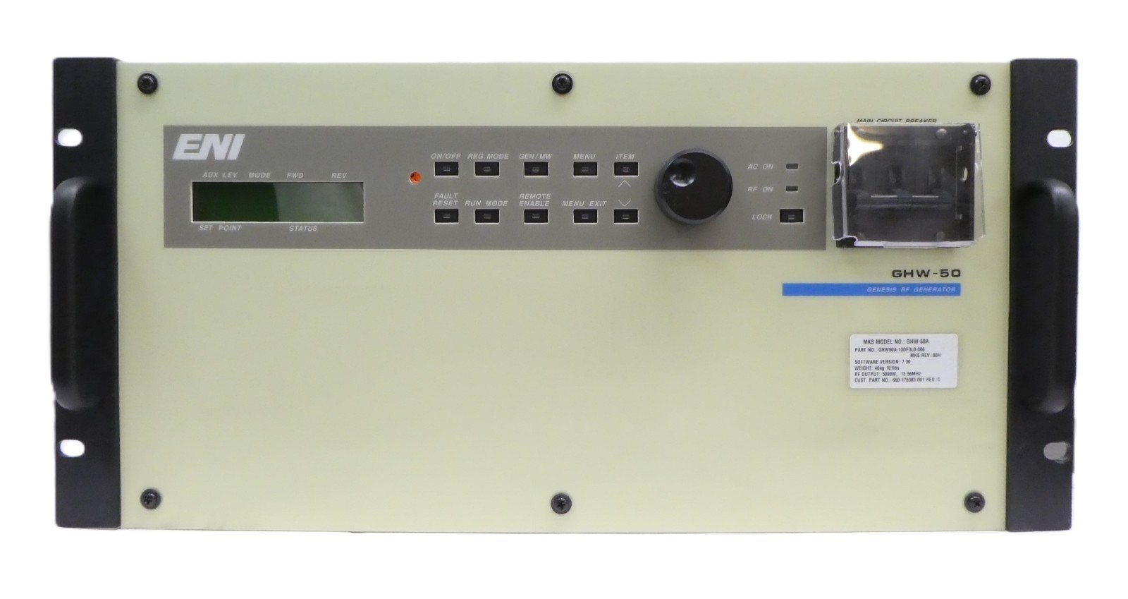 GENESIS GHW-50A ENI GHW50A-13DF3L0-006 RF Generator Lam 660-178383-001 Tested