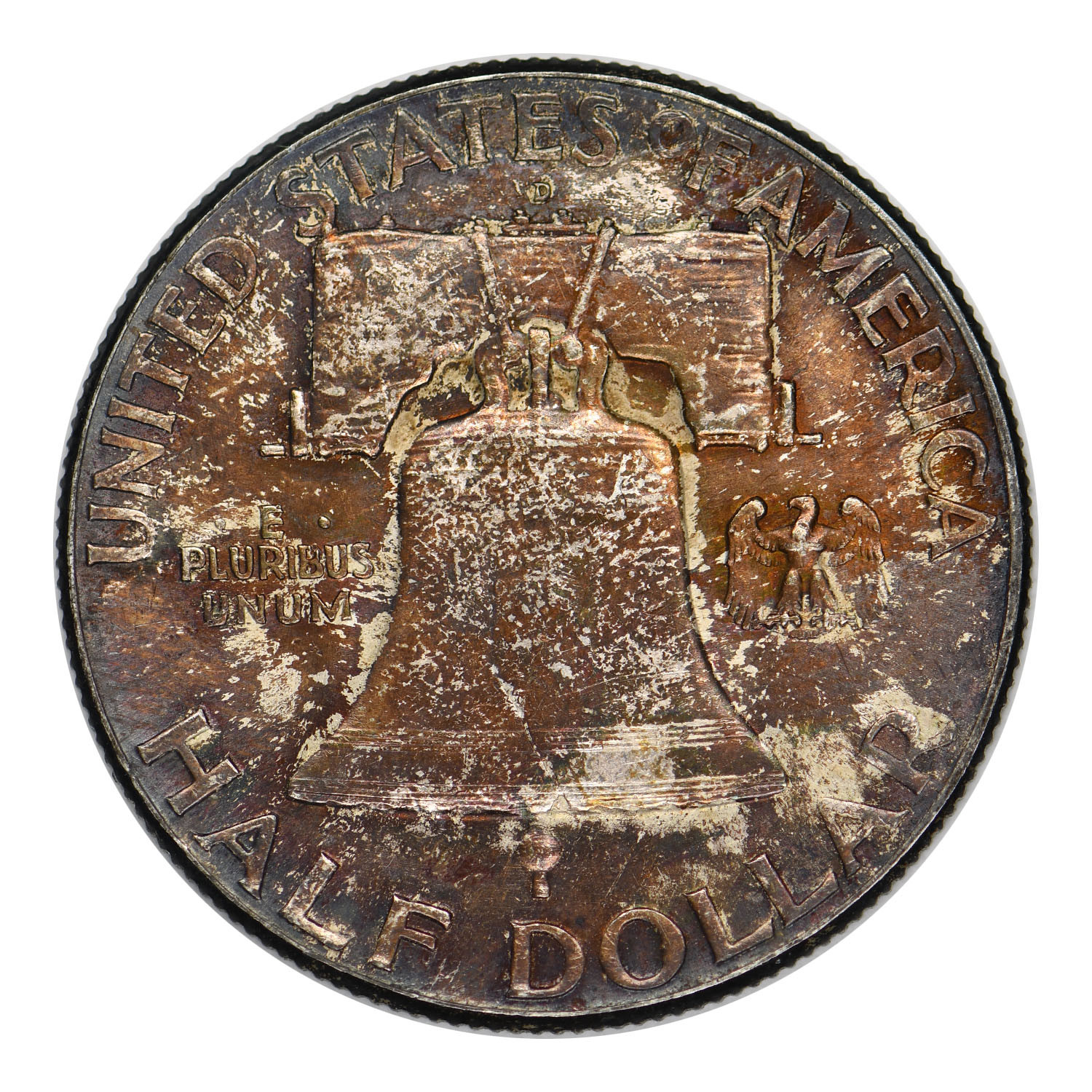 1948-D Franklin Half Dollar Mint State Toner FBL